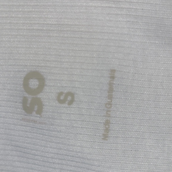 SO White Ribbed Top - Picture 5 of 6